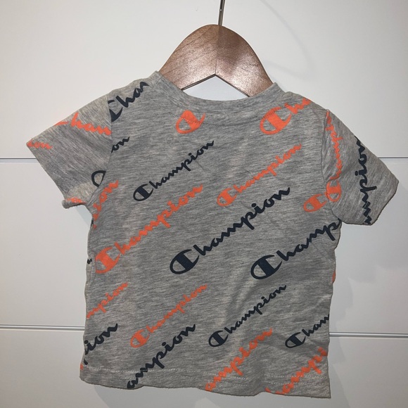 Champion Baby Boy 6-9 Months Logo T-Shirt Light Gray - Picture 2 of 4